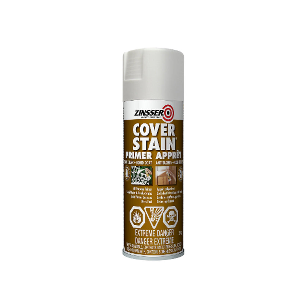 Zinsser Cover Stain Primer and Sealer Spray, available at Clement's Paint in Austin, TX.