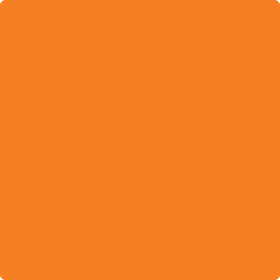 2016-10: Startling Orange  a paint color by Benjamin Moore avaiable at Clement's Paint in Austin, TX.