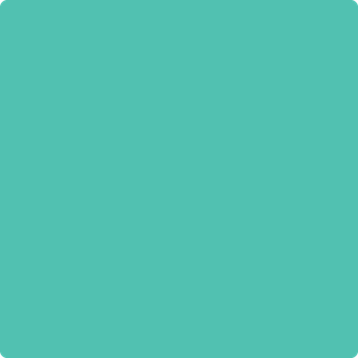 656-Miami: Teal  a paint color by Benjamin Moore avaiable at Clement's Paint in Austin, TX.