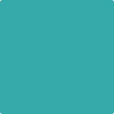 733-Palm: Coast Teal  a paint color by Benjamin Moore avaiable at Clement's Paint in Austin, TX.