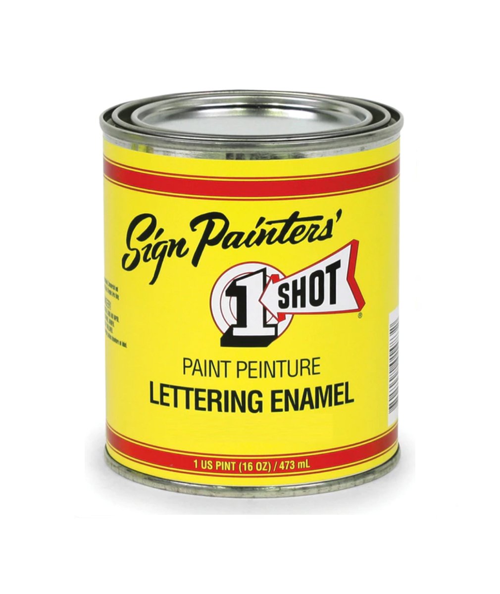 One Shot Lettering Enamels, available at Clement's Paint in Austin, TX.