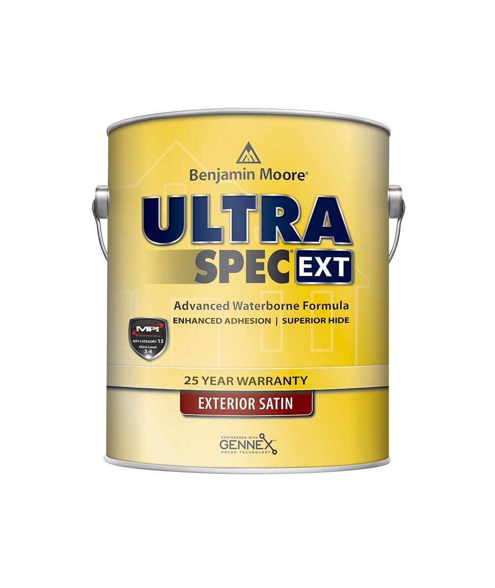 Benjamin Moore Ultra Spec EXT exterior paint in satin finish available at Clement's Paint
