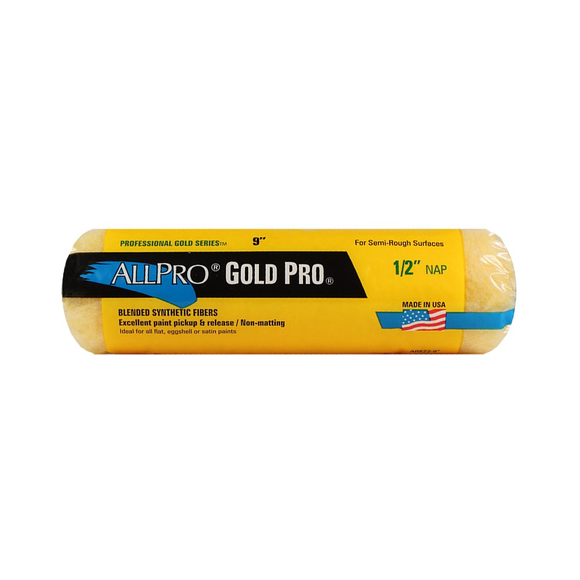 Allpro gold pro professional roller covers, available at Clement's Paint in Austin, TX. 