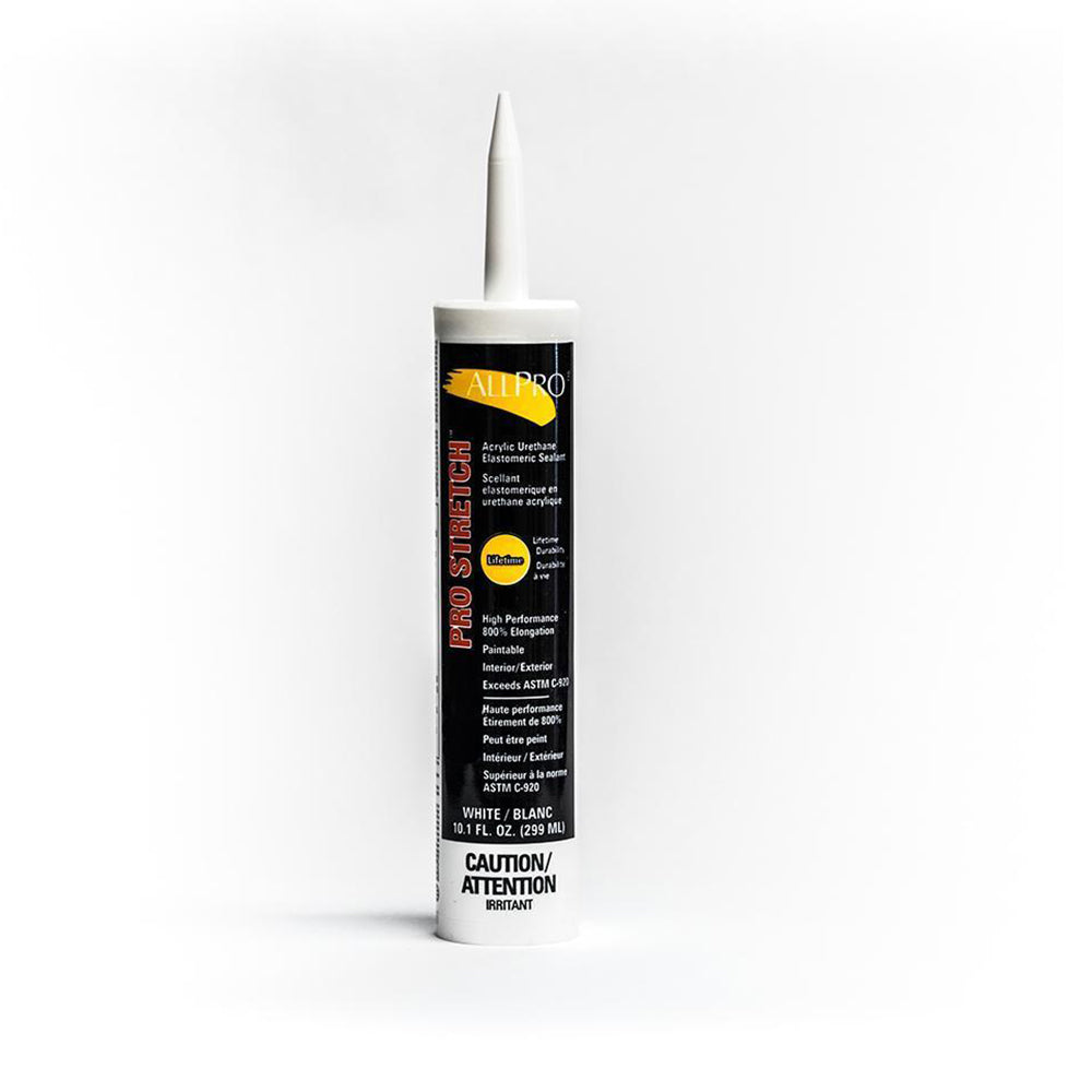 Allpro Pro Stretch Caulking & Sealant, available at Clement's Paint in Austin, TX. 