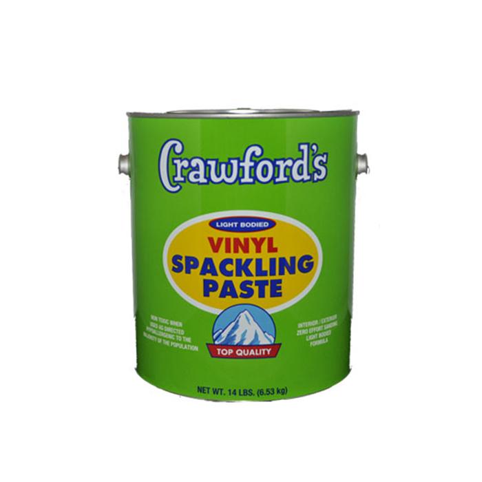 Crawford's vinyl spackling paste, available at Clement's Paint in Austin, TX. 