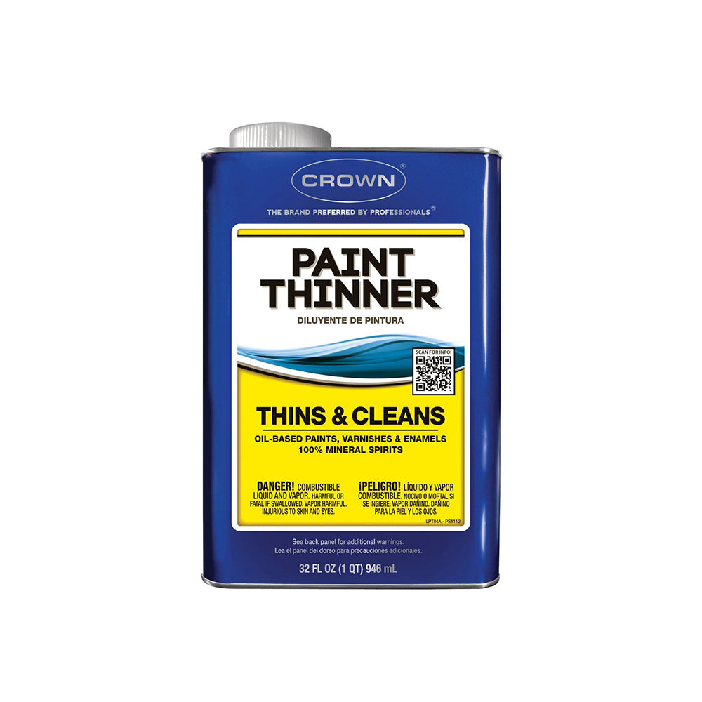 Advanced Oil Paint Thinner - Crown CR.PT.P.64 Qt Paint Thinner - Removes Oil  Paint, Varnishes & Enamels – Clean Multiple Paint Layers – Mineral Spirits  for Oil Painting with Centaurus AZ Brush 