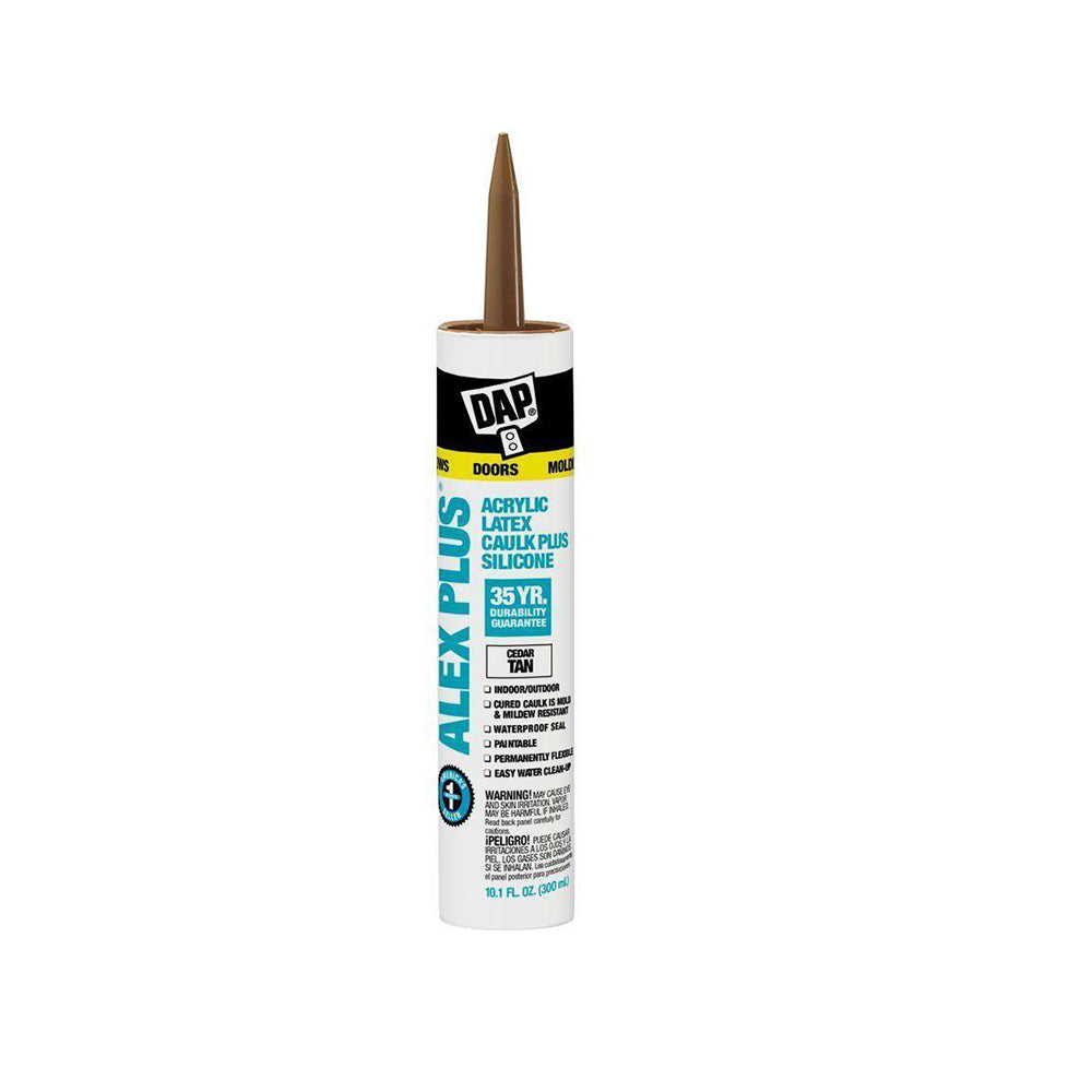 DAP Alex Plus Silicone Fast Dry Caulk, available at Clement's Paint in Austin, Texas. 
