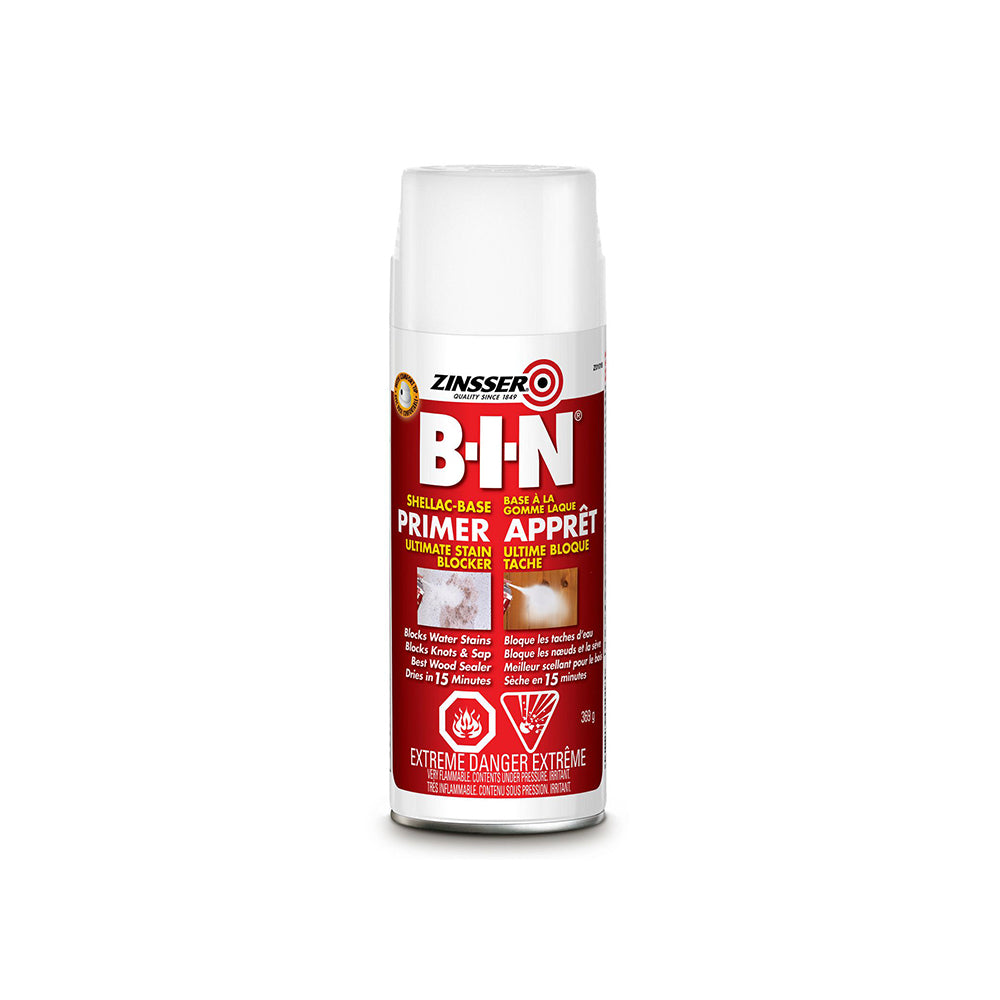 ZINSSER BIN PRIMER SPRAY, available at Clement's Paint in Austin, TX. 